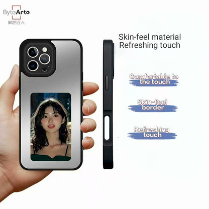 カスタマ ミラーガラスカバースマホケース(防指紋防止)iphone 16pro/16pro max