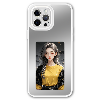 カスタマ ミラーガラスカバースマホケース(防指紋防止)iphone 16pro/16pro max